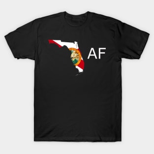 Florida Flag State Outline AF (white) T-Shirt